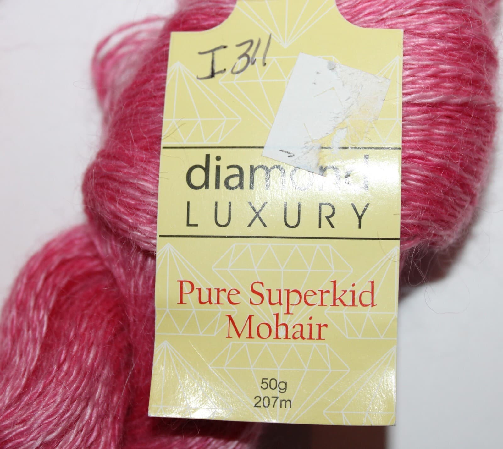 Diamond Luxury Pure 100% Superkid Mohair Yarn Col 1510 Lt Pink 50gr 207m - Thumbnail 3
