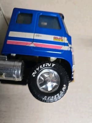 Nylint GMC Astro 18-Wheeler Tractor Trailer Pressed Steel Blue White Red - Thumbnail 14