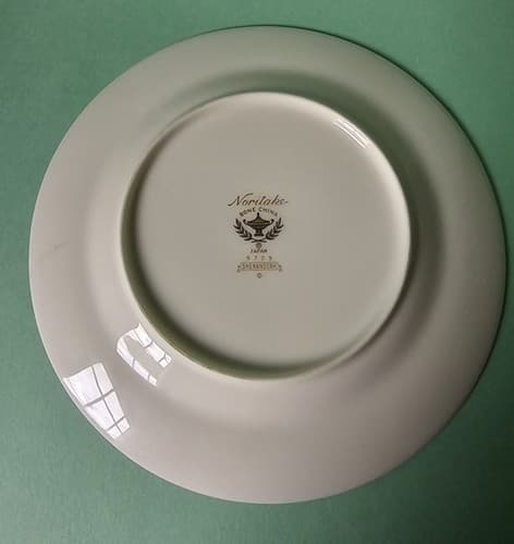 4 Noritake Shenandoah 9729 Platinum Ivory Bone China Bread Plates Mint 6 3/8" - Thumbnail 5
