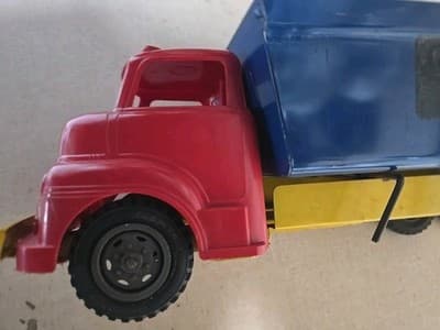 VINTAGE ALL ORIGINAL WYANDOTTE PRESSED STEEL TRUCK WITH DUMP BED - Thumbnail 10