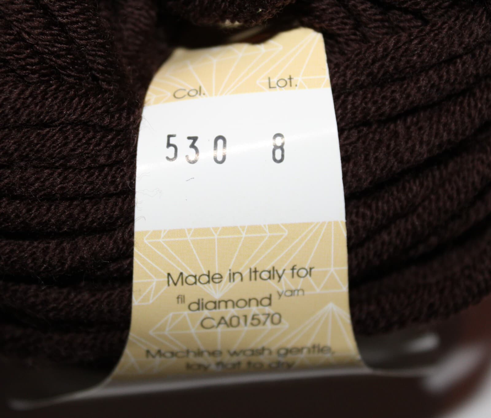 Diamond Luxury Mega Merino Yarn, 100% Merino Wool, Col 530 Brown 100gr 90m - Thumbnail 3