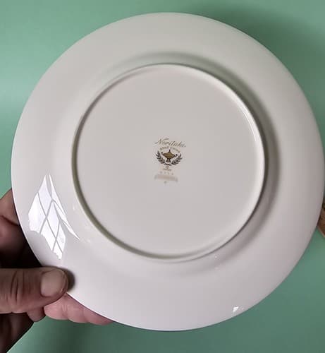 Set Of 4 Noritake Shenandoah 9729 Platinum Rim Ivory Bone China Salad Plate 8.25 - Thumbnail 5