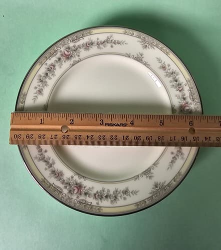 4 Noritake Shenandoah 9729 Platinum Ivory Bone China Bread Plates Mint 6 3/8" - Thumbnail 4