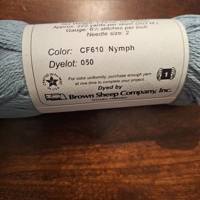 Brown Sheep Co. Cotton Fine 80% Cotton 20% Merino Wool 1.75oz. 222yds Nymph US2 - Thumbnail 4