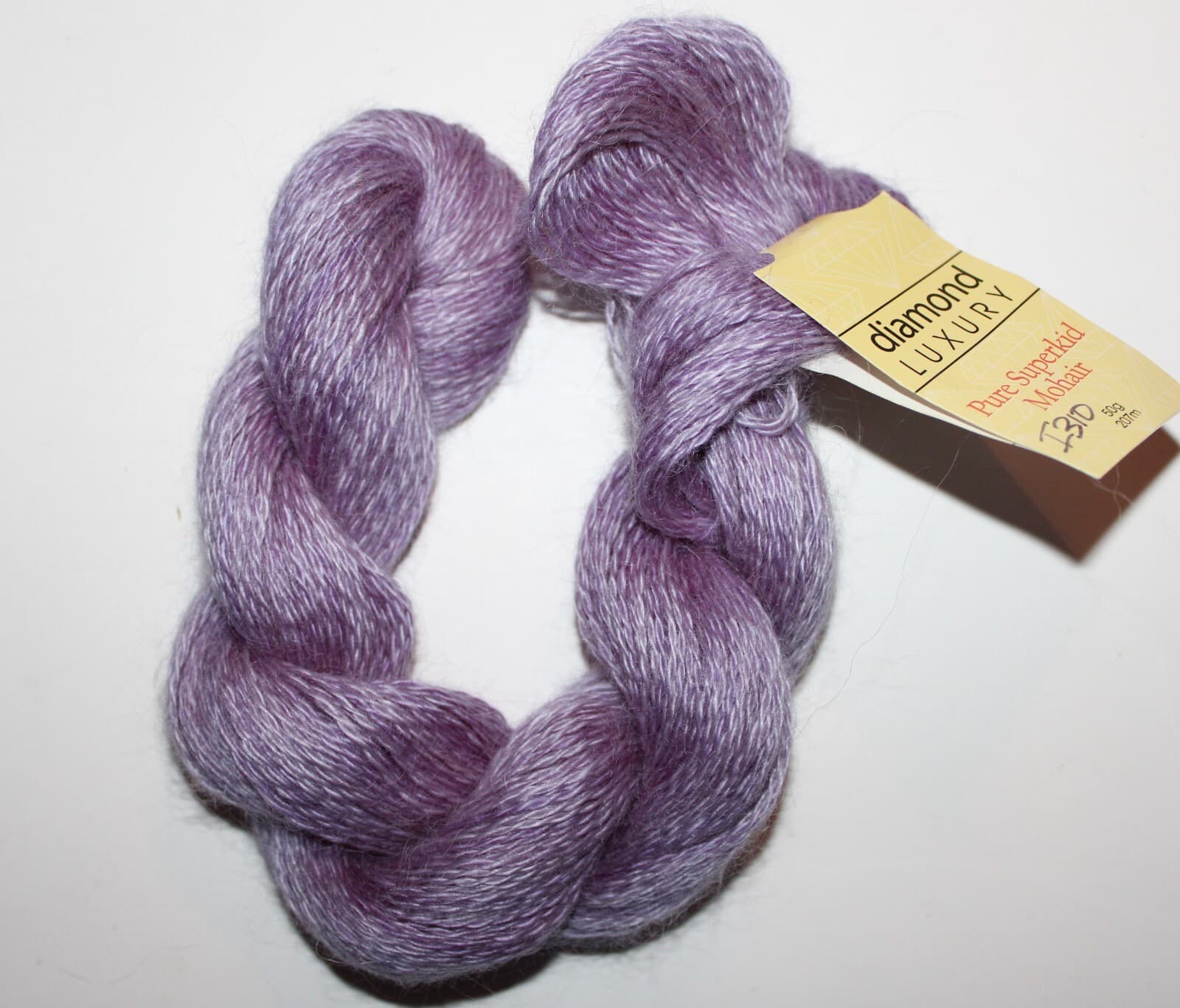 Diamond Luxury Pure 100% Superkid Mohair Yarn Col 1509 Purple 50gr 207m
