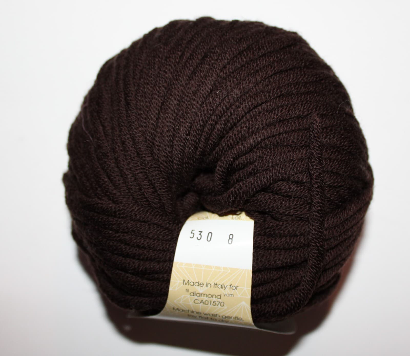 Diamond Luxury Mega Merino Yarn, 100% Merino Wool, Col 530 Brown 100gr 90m