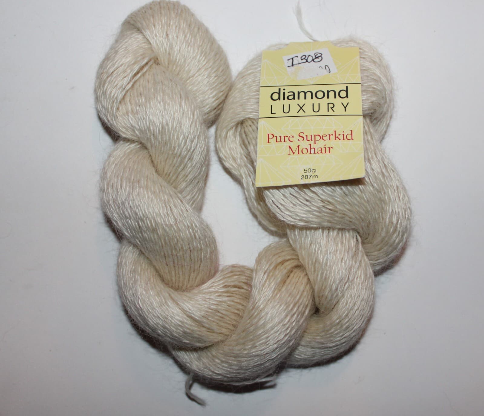 Diamond Luxury Pure 100% Superkid Mohair Yarn Col 1516 Creme 50gr 207m