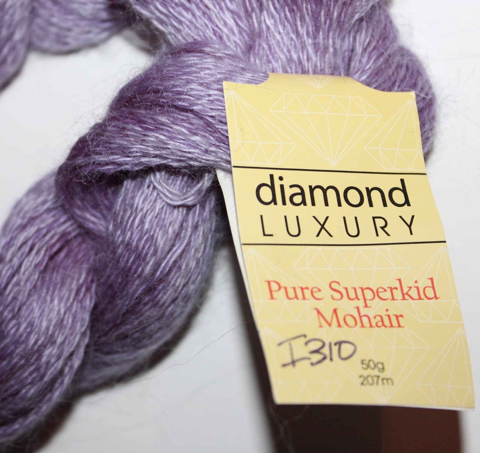 Diamond Luxury Pure 100% Superkid Mohair Yarn Col 1509 Purple 50gr 207m - Thumbnail 2