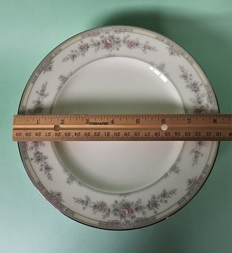 Set Of 4 Noritake Shenandoah 9729 Platinum Rim Ivory Bone China Salad Plate 8.25 - Thumbnail 4