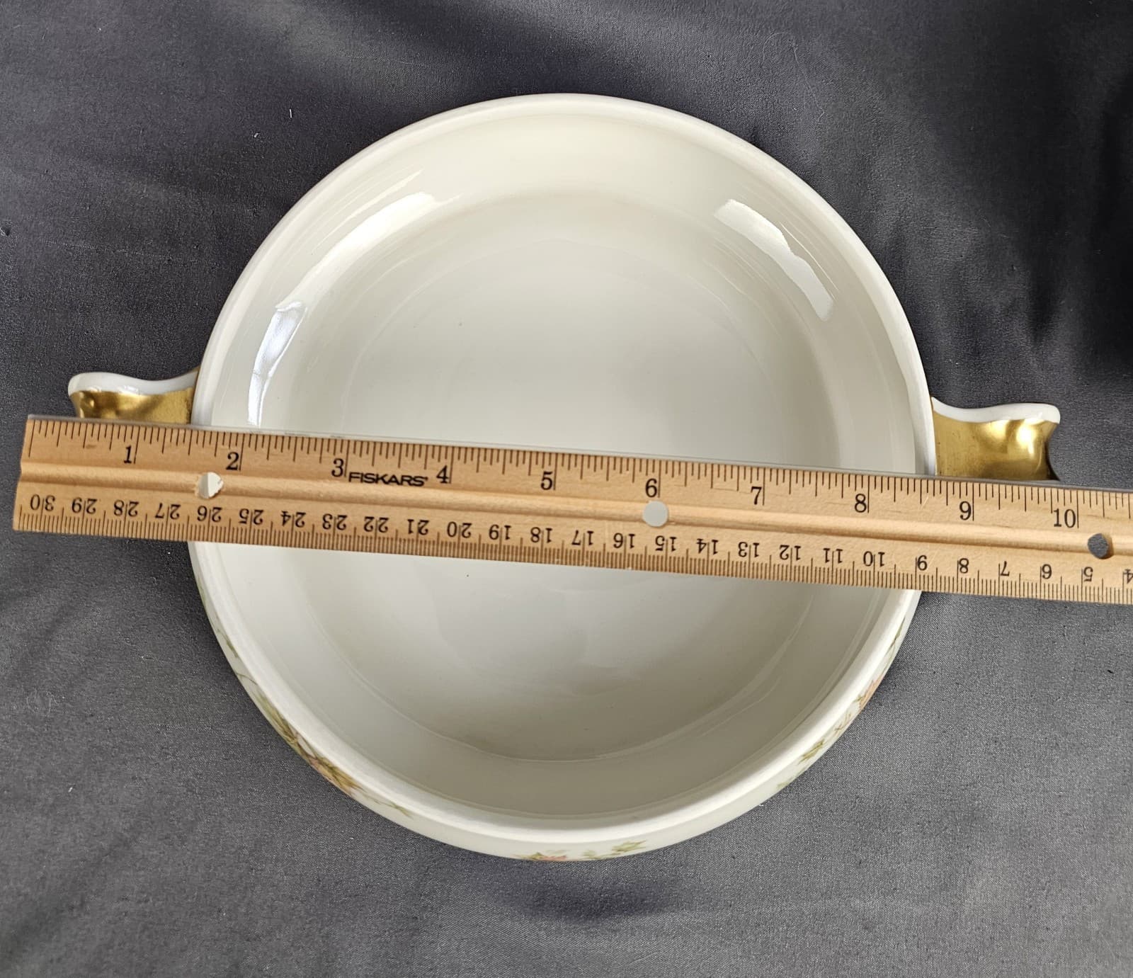 Antique HAVILAND & Co France Limoges Autumn Leaf Porcelain Casserole - Thumbnail 9
