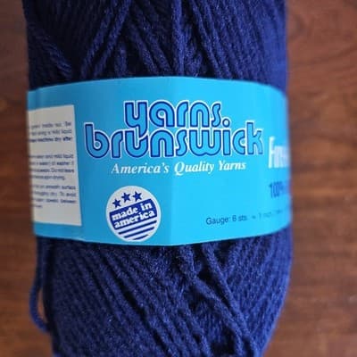 Yarns Brunswick Fore-N-Aft Sport Navy Acrylic 50gr, 175yds US5 - Thumbnail 3