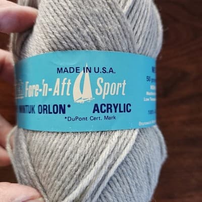 Yarns Brunswick Fore-N-Aft Sport Gray Heather Acrylic 50gr, 175yds US5 - Thumbnail 4