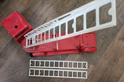 Vintage 1950s Buddy L BLFD #3 Pressed Steel Extension Ladder Fire Truck 26" - Thumbnail 13