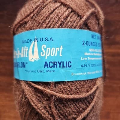 Yarns Brunswick Fore-N-Aft Sport Dark Coffee Acrylic 50gr, 175yds US5 - Thumbnail 3