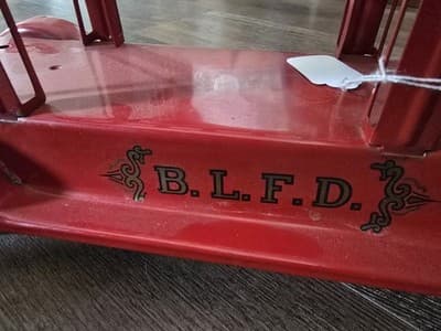 Vintage 1950s Buddy L BLFD #3 Pressed Steel Extension Ladder Fire Truck 26" - Thumbnail 8