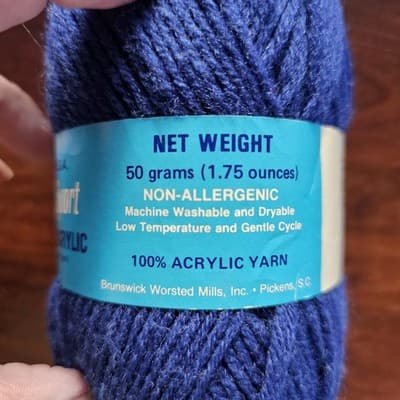 Yarns Brunswick Fore-N-Aft Sport Lt. Navy Acrylic 50gr, 175yds US5 - Thumbnail 4