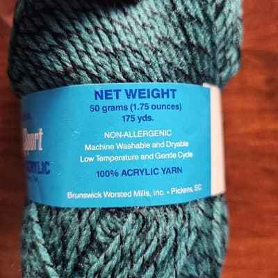 Yarns Brunswick Fore-N-Aft Sport Green Ragg Acrylic 50gr, 175yds US5 - Thumbnail 4