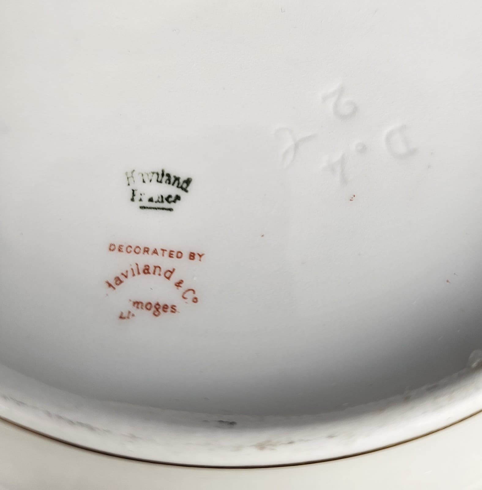 Antique HAVILAND & Co France Limoges Autumn Leaf Porcelain Casserole - Thumbnail 8