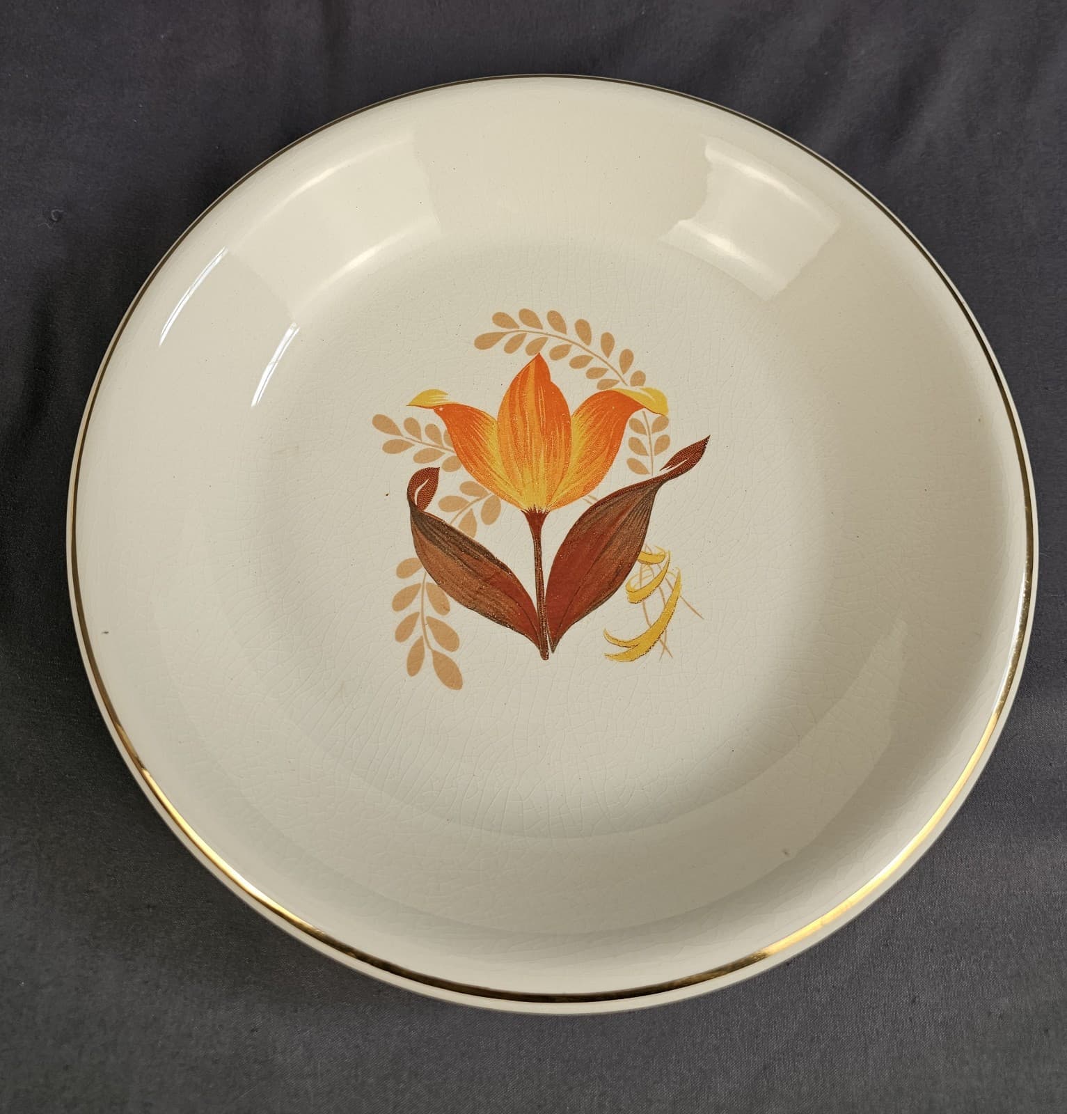 Vintage Bakelite Modern Tulip by Harker Bowl 9" Diameter