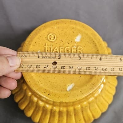 Vintage Haeger Pottery Speckled Gold Butterscotch Round Planter Bowl #142 - Thumbnail 6