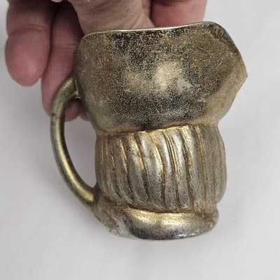 Toby Miniature Jug Made in England Brass Plated? Set of 3 Pitcher - Thumbnail 14