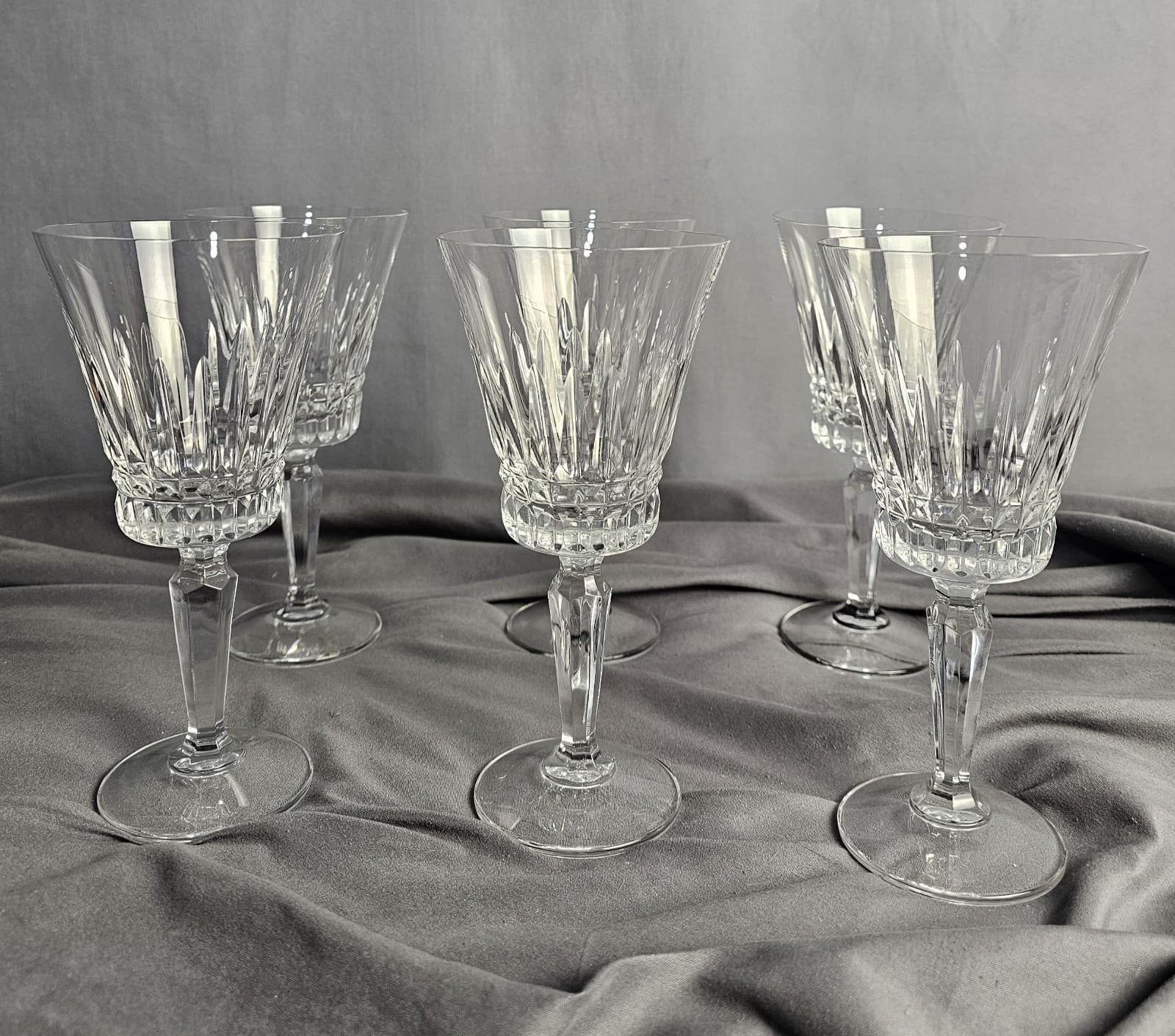 Set of 6 Mikasa Belvedere Crystal Water Goblet 7 3/8"tall - Thumbnail 2