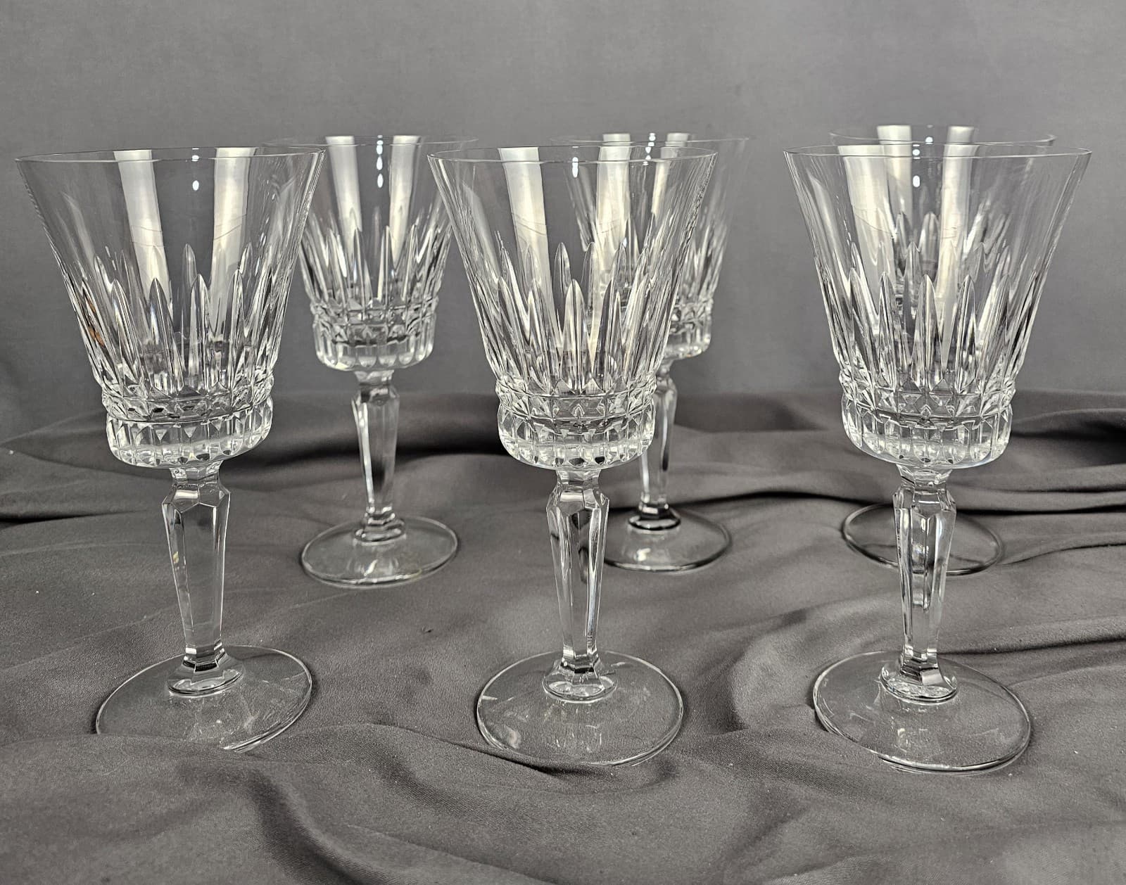Set of 6 Mikasa Belvedere Crystal Water Goblet 7 3/8"tall - Thumbnail 4