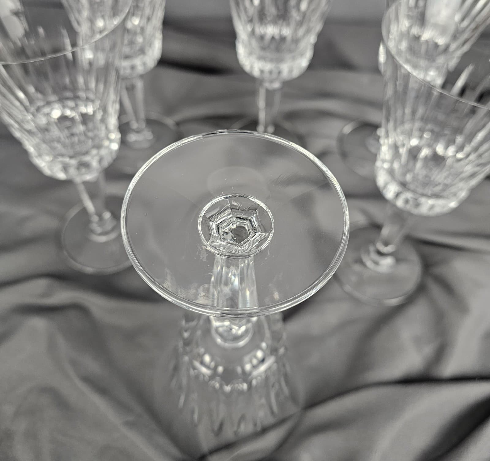 Set of 6 Mikasa Belvedere Crystal Water Goblet 7 3/8"tall - Thumbnail 9