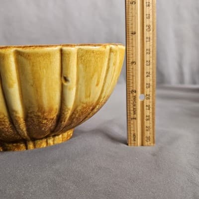 Vintage Haeger Pottery Speckled Gold Butterscotch Oval Planter 4020B 9.5" L 6" W - Thumbnail 7