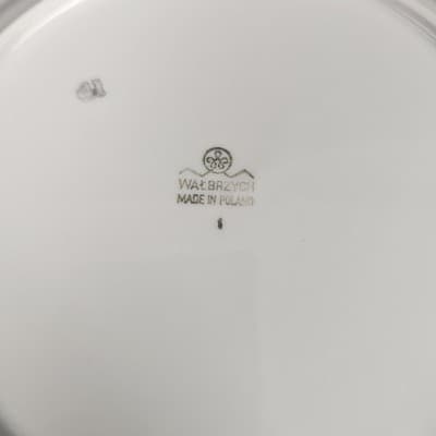 VTG Walbrzych Priscilla Vendome Salad Plate Silver Rimmed POLAND 2pc - Thumbnail 5