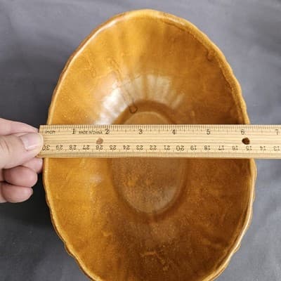 Vintage Haeger Pottery Speckled Gold Butterscotch Oval Planter 4020B 9.5" L 6" W - Thumbnail 6