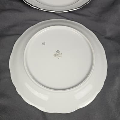 VTG Walbrzych Priscilla Vendome Salad Plate Silver Rimmed POLAND 2pc - Thumbnail 4
