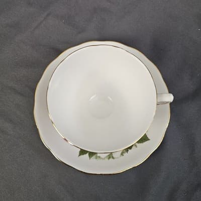 VTG Royal Vale England Tea Cup & Saucer With Roses Flowers Ridgeway Potteries - Thumbnail 3