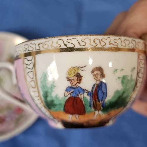 LAZARUS & ROSENFELD Victoria Austria TEACUP & SAUCER 1883-85 Antique - Thumbnail 5