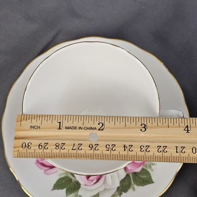 VTG Royal Vale England Tea Cup & Saucer With Roses Flowers Ridgeway Potteries - Thumbnail 13