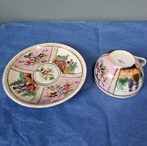 LAZARUS & ROSENFELD Victoria Austria TEACUP & SAUCER 1883-85 Antique - Thumbnail 4