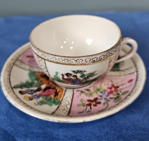LAZARUS & ROSENFELD Victoria Austria TEACUP & SAUCER 1883-85 Antique