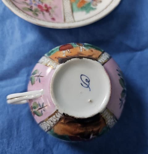 LAZARUS & ROSENFELD Victoria Austria TEACUP & SAUCER 1883-85 Antique - Thumbnail 6