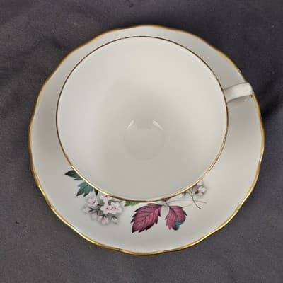 Vintage Royal Vale England Tea Cup & Saucer Flowers Ridgeway Potteries LTD - Thumbnail 3