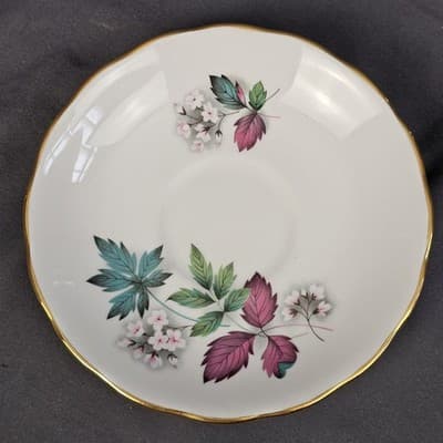 Vintage Royal Vale England Tea Cup & Saucer Flowers Ridgeway Potteries LTD - Thumbnail 4