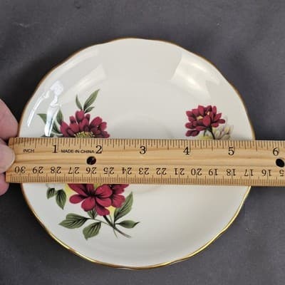 Vintage Royal Vale England Tea Cup & Saucer With Flowers Ridgeway Potteries LTD - Thumbnail 11