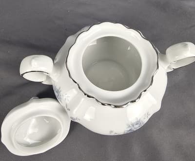 Blue Garland Sugar Bowl w Lid - Johann Haviland Bavaria Germany NEW - Thumbnail 4