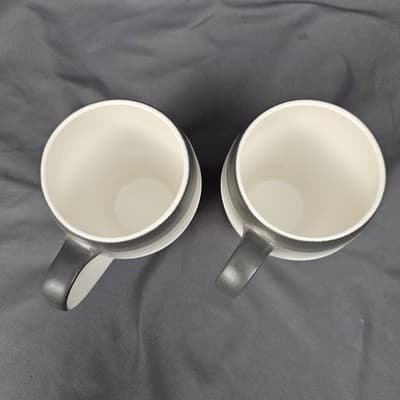Mikasa Mug Gray Swirl Ombre Graphite 18oz Large Set of 2 - Thumbnail 3