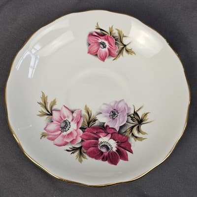 Vintage Royal Vale England Tea Cup & Saucer With Flowers Ridgeway Potteries LTD - Thumbnail 4