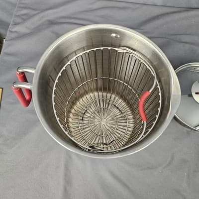 Kuhn Rikon 4205 Pot Asparagus steamer Corn Cob Steamer w Basket 18/10 Stainless - Thumbnail 7