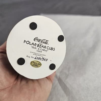 VINTAGE 1996 COCA-COLA Polar Bear Collection Polar Bear Ride M' Cowboy - Thumbnail 5