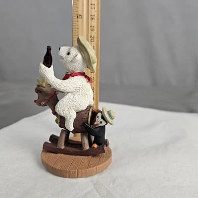 VINTAGE 1996 COCA-COLA Polar Bear Collection Polar Bear Ride M' Cowboy - Thumbnail 7