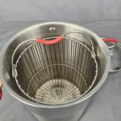 Kuhn Rikon 4205 Pot Asparagus steamer Corn Cob Steamer w Basket 18/10 Stainless - Thumbnail 15