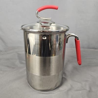 Kuhn Rikon 4205 Pot Asparagus steamer Corn Cob Steamer w Basket 18/10 Stainless