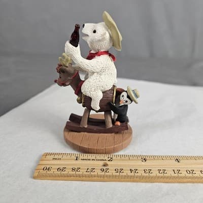 VINTAGE 1996 COCA-COLA Polar Bear Collection Polar Bear Ride M' Cowboy - Thumbnail 6
